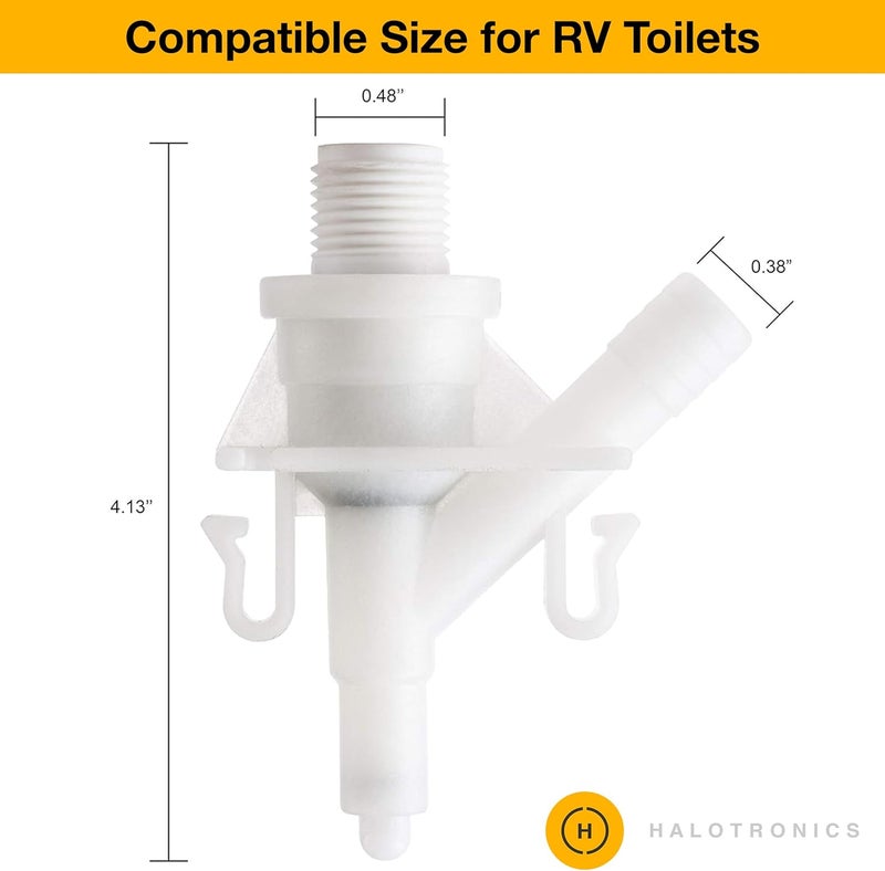 Halotronics Upgraded RV Water Valve Replacement Kit for Pedal-Flush Toilets, Compatible with Sealand Dometic 300, 301, 310, 311, 320, 321 (385311641) - Hardware Included, 2024 Model - Image 5